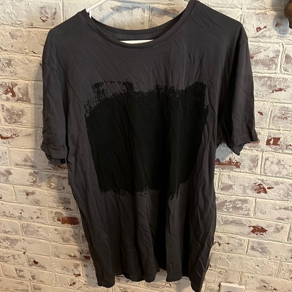 Gray color block shirt